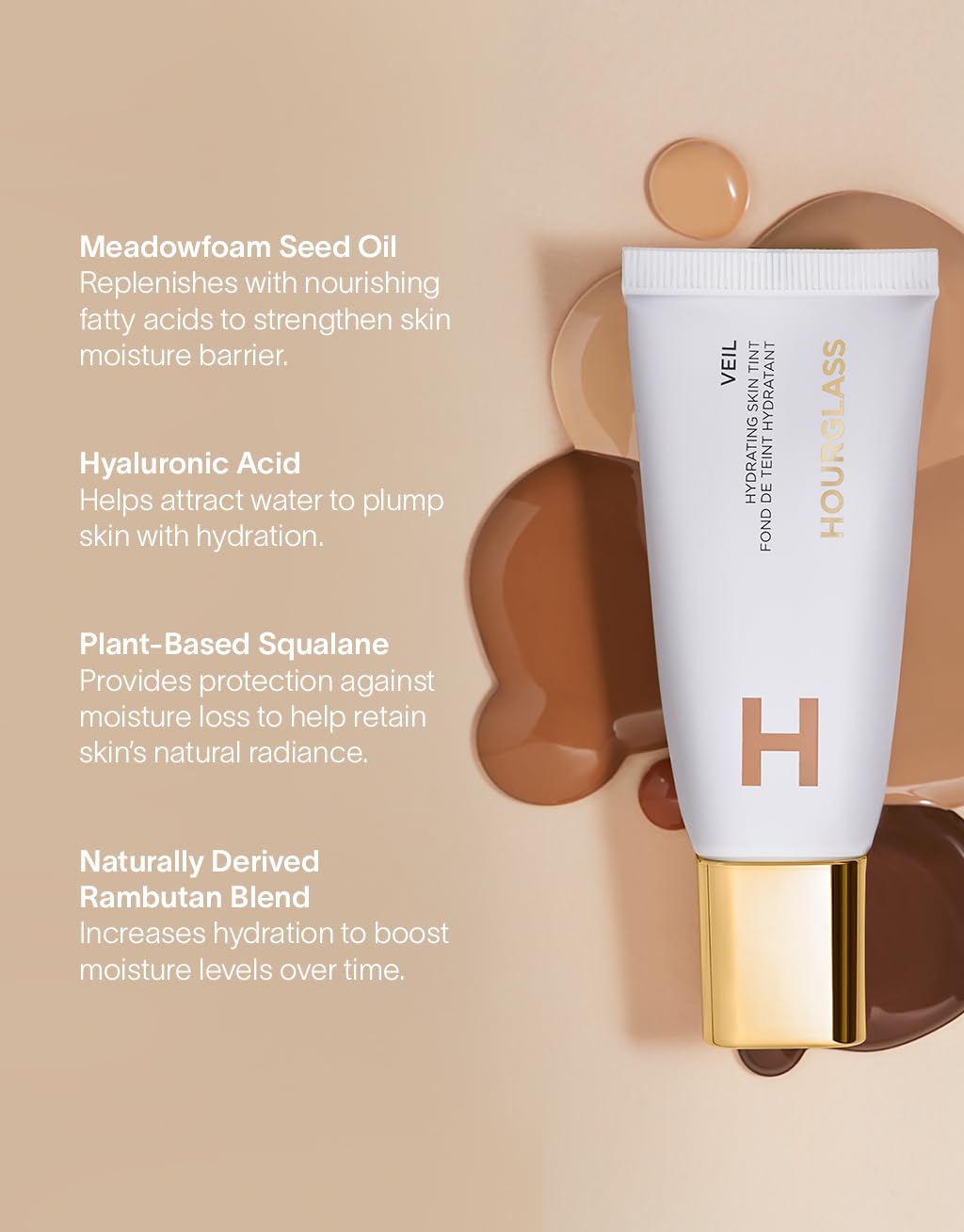 Hourglass Veil Hydrating Skin Tint, Dewy Tinted Moisturizer, Makeup and Skincare Benefits, Lightweight, Buildable Coverage, Vegan, Cruelty-Free Hourglass Skin Tint for Radiant, Natural Glow - Image 7